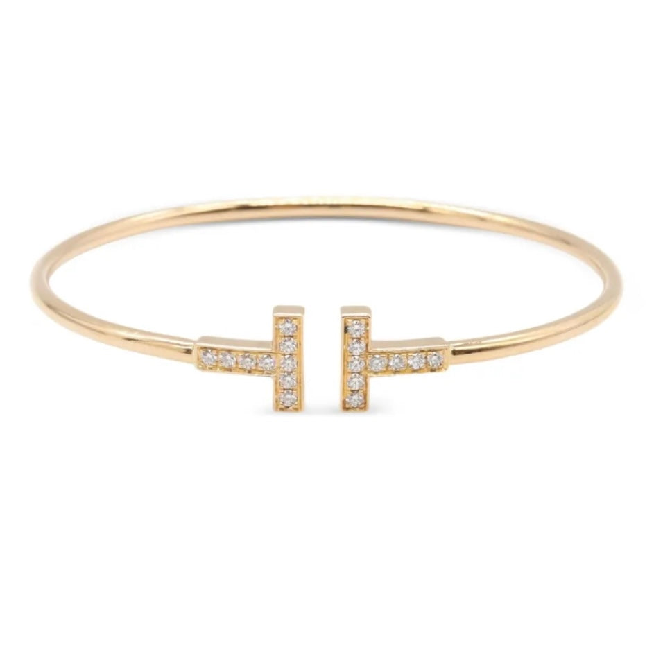 Tiffany T Diamond Wire Bracelet