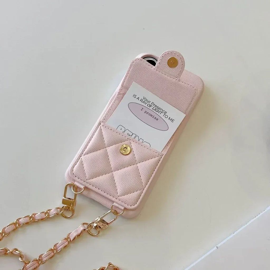 Chanel Leather Phone Case with Chain