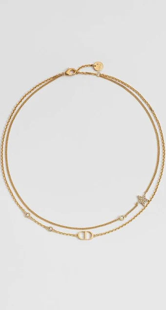 Dior Double Chain Star Necklace