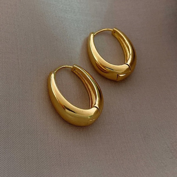 Fashionable earring , simple and distinctive design, oval shape.
